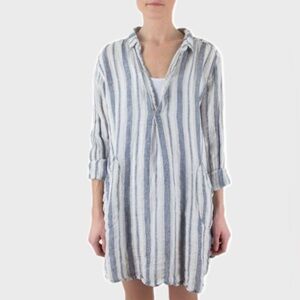 CP SHADES Stripe Linen Dress/Tunic/Cover Up Size Medium